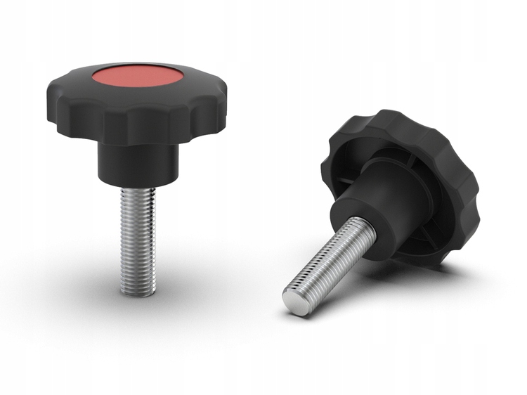 

Pokrętło Gwiazdowe Śruba M12x28 D62 Gwiaździste