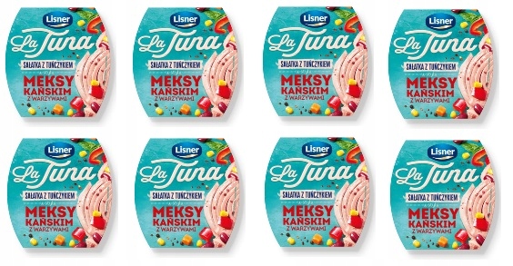 Levně 8 x 160 g Lisner Salát s tuňákem v MEXICKÉm stylu se zeleninou Karton