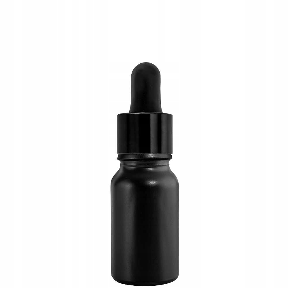 

Butelka szklana 10ml czarna matowa z pipetą czarną