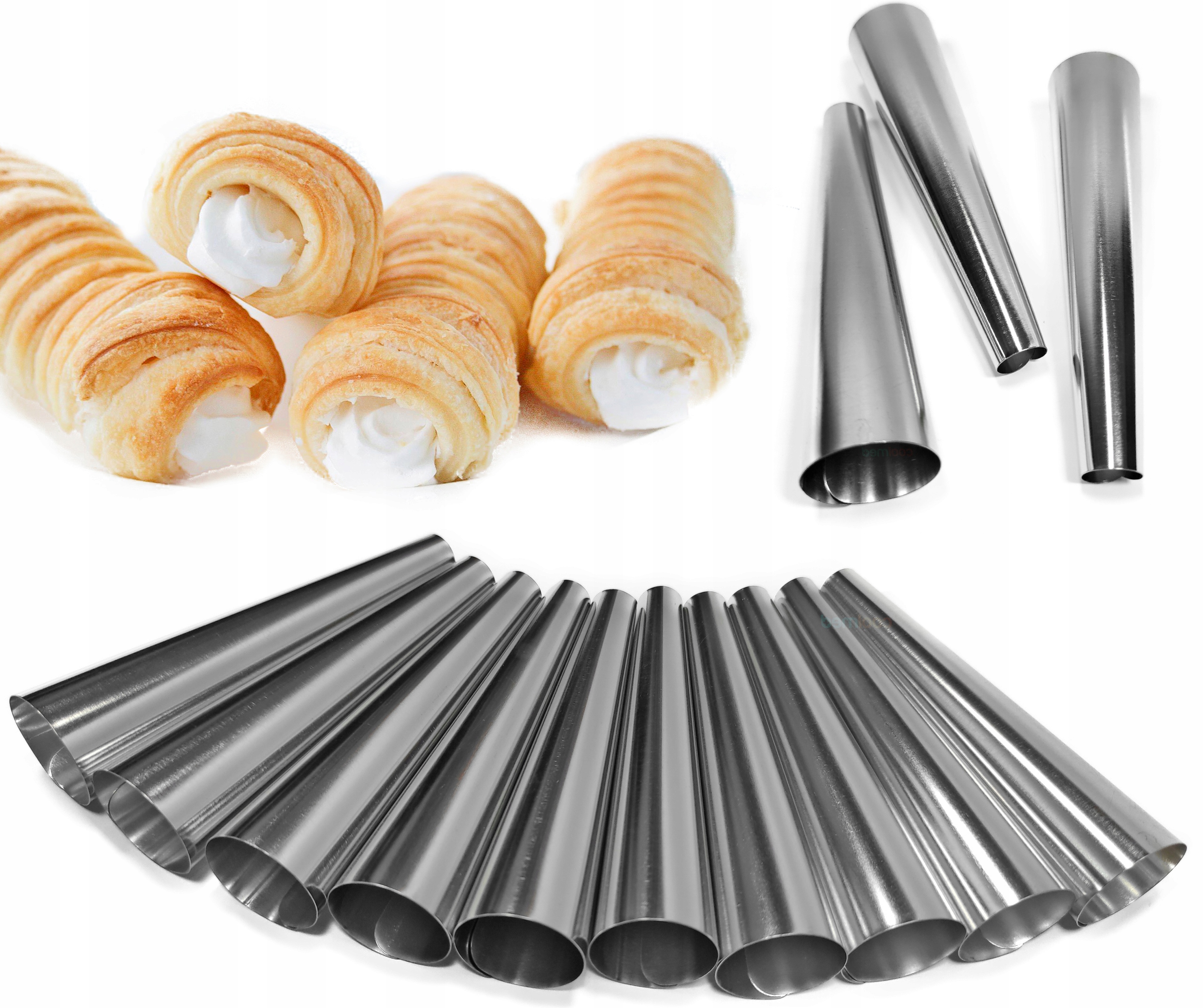 

Foremki Rurki Komplet 10SZT Do Ciastek Rurek 9CM