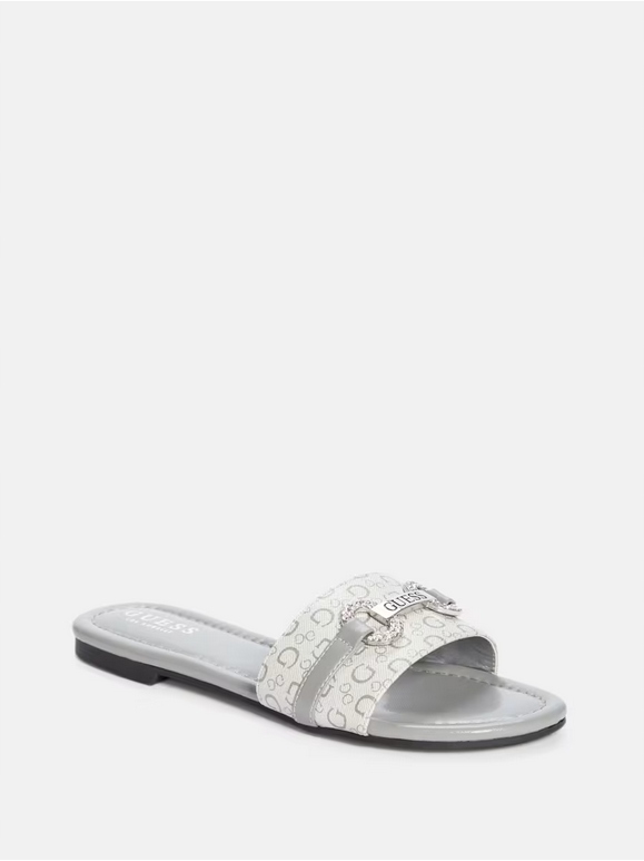Guess dámské pantofle, nazouváky Lamera šedé 37,5