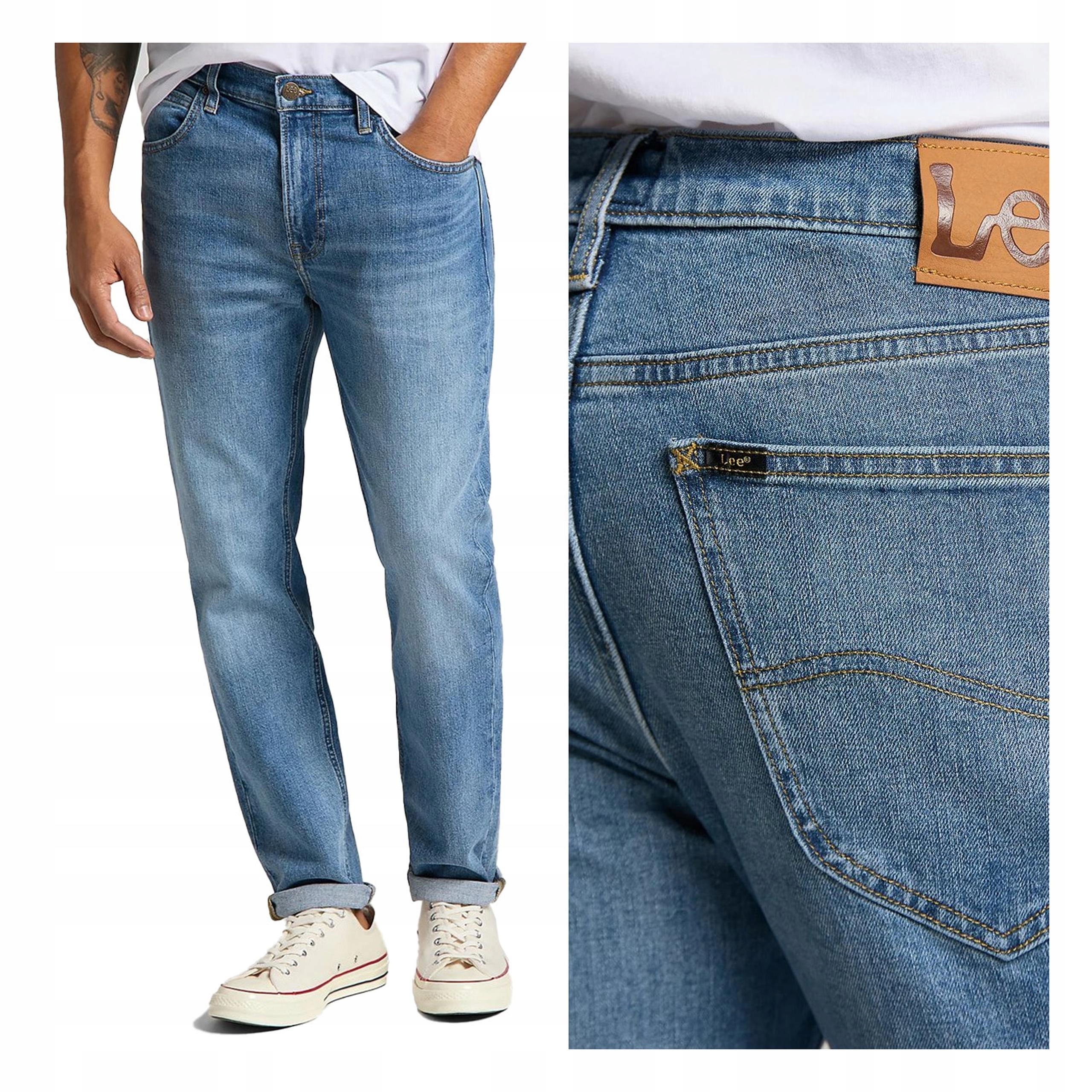 Pánské kalhoty Lee Austin Straight Fit Džíny rovného střihu modré W31 L32