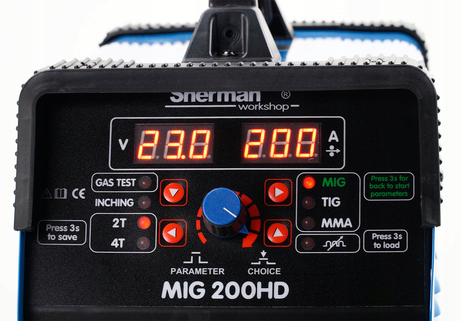 Spawarka MIGOMAT 3w1 Sherman MIG TIG MMA 200A Model MIG 200HD