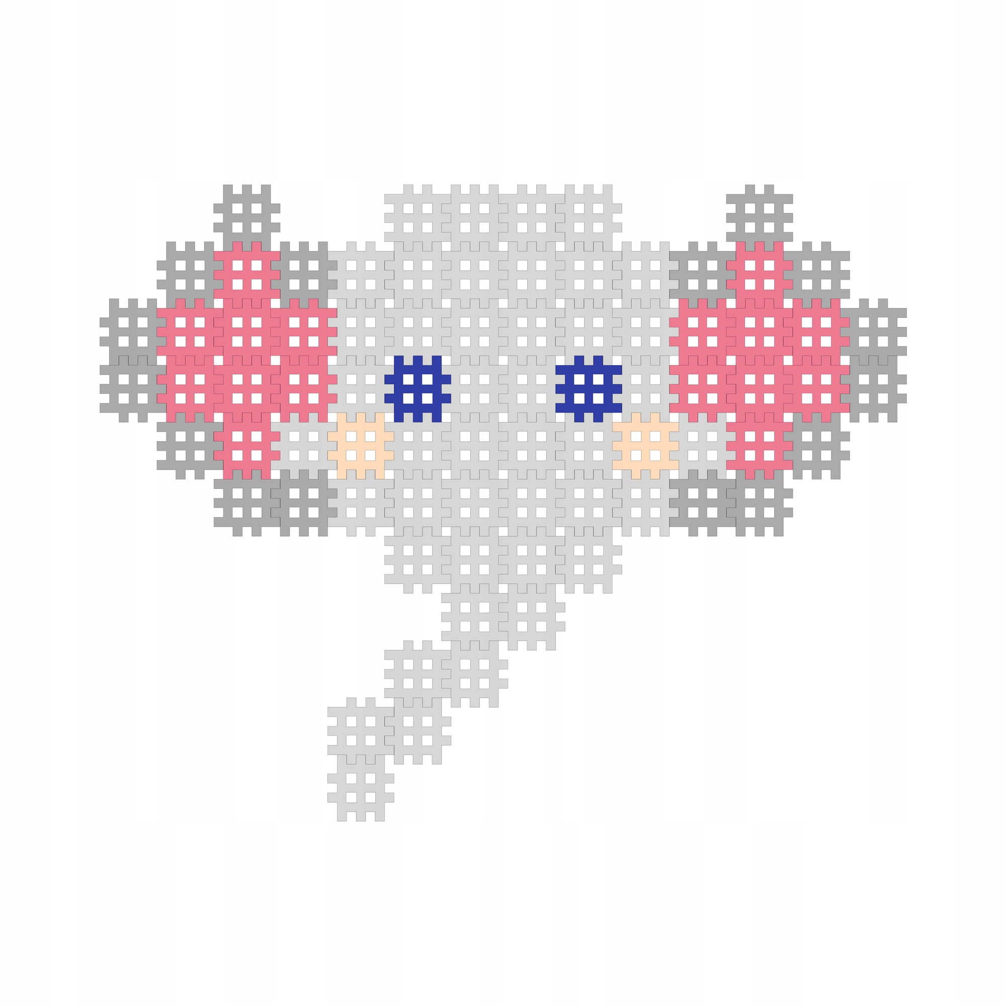 KLOCKI MICRO MAŁE WAFFLE WAFLE MARIOINEX SŁOŃ 80 EL. JAKOŚĆ