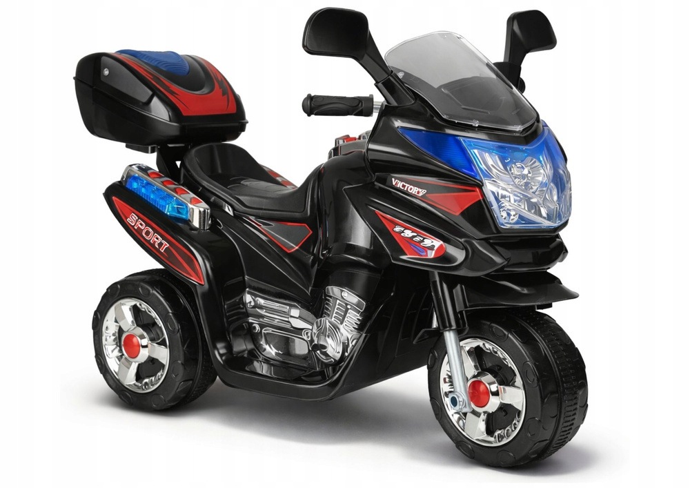 Motor na akumulator dla dzieci czarny urodzinowy ścigacz