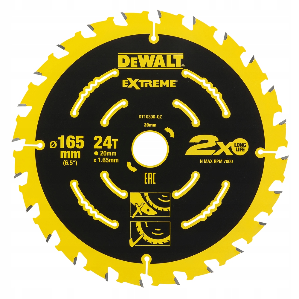 

Dewalt Tarcza Do Drewna DT10300 165x20mm 24 zęby