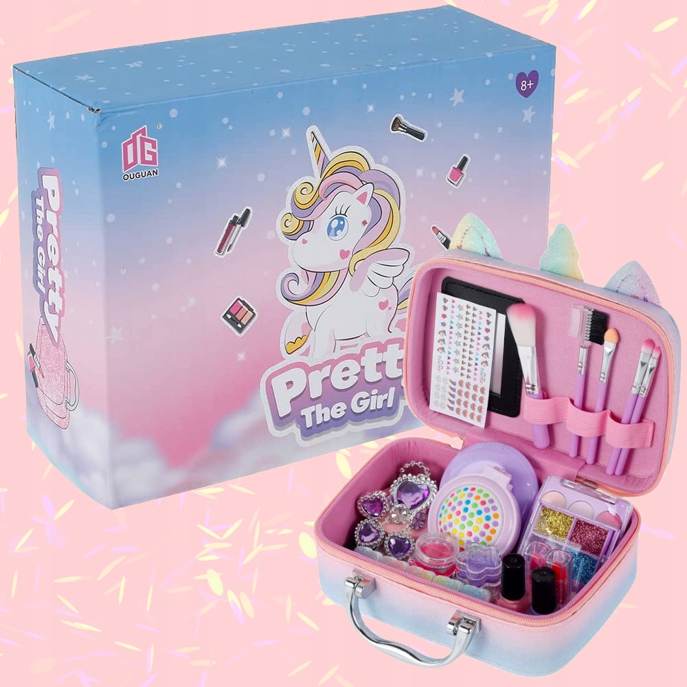 KUFEREK KOSMETYKÓW MAKEUP ZESTAW DO MALOWANIA XXL PREZENT SPA JEDNOROŻEC Kod producenta X422