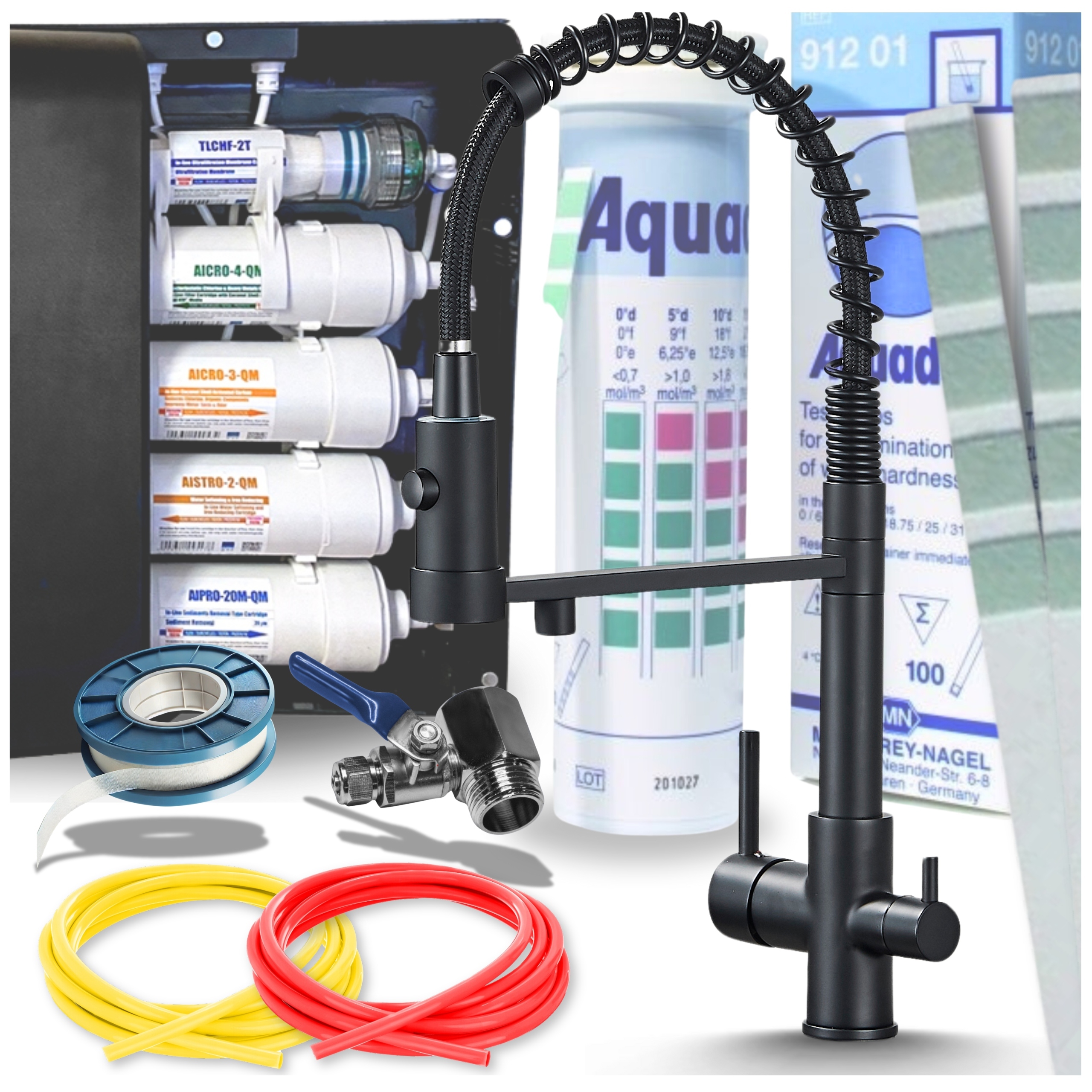 Filtr na vodu Podvodní systém pro filtrování pitné vody Baterie Černá