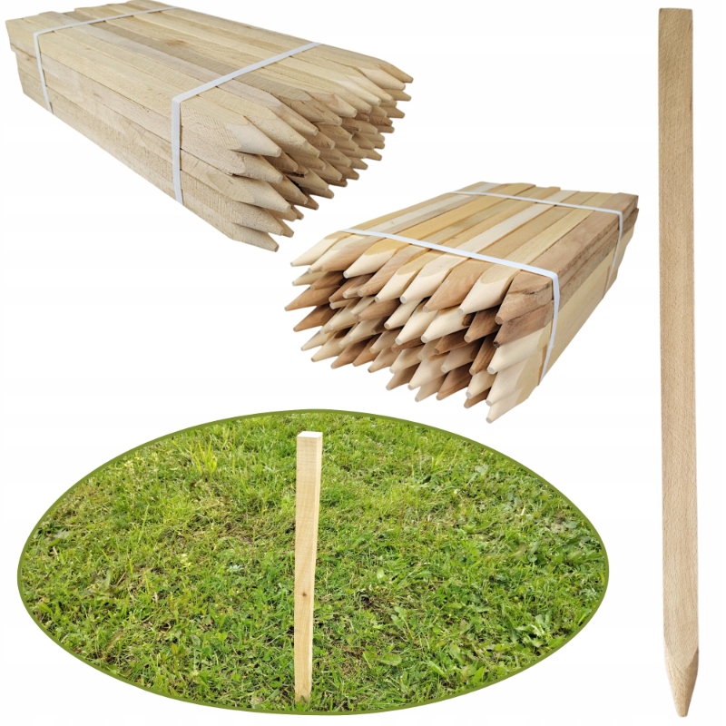 Geodézní Palice 24x24mm 50cm Zahradní Tyčky Dřevo 125 Kusů Levně