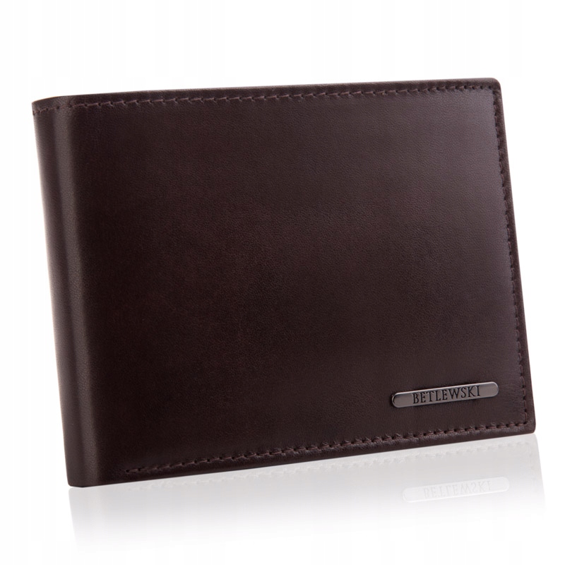 Skórzany Portfel Męski Duży Ochrona Rfid Betlewski