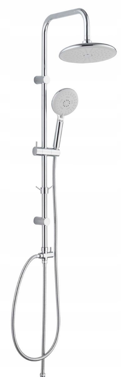 Sprchová sloupka Cers s chromovou dešťovou sprchou, antikamenný systém