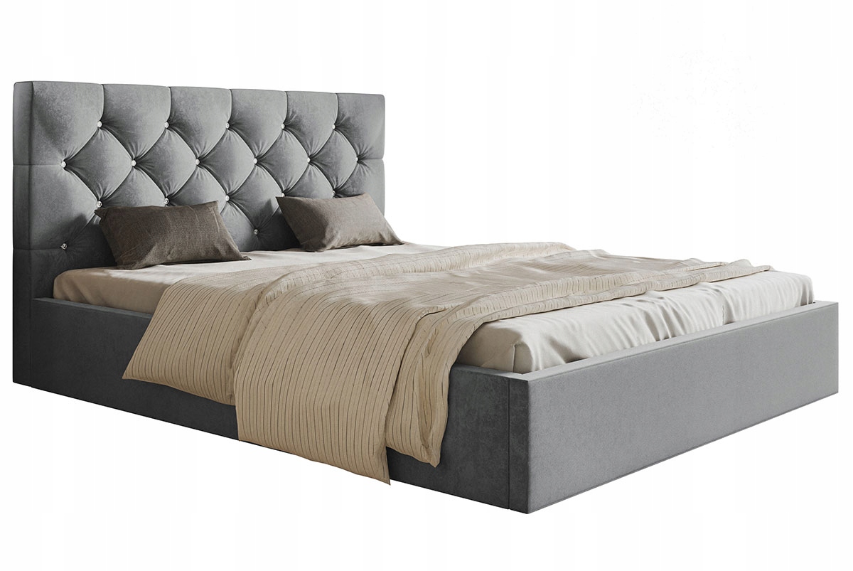 Łóżko tapicerowane Slim 7 140x200 stelaż pojemnik