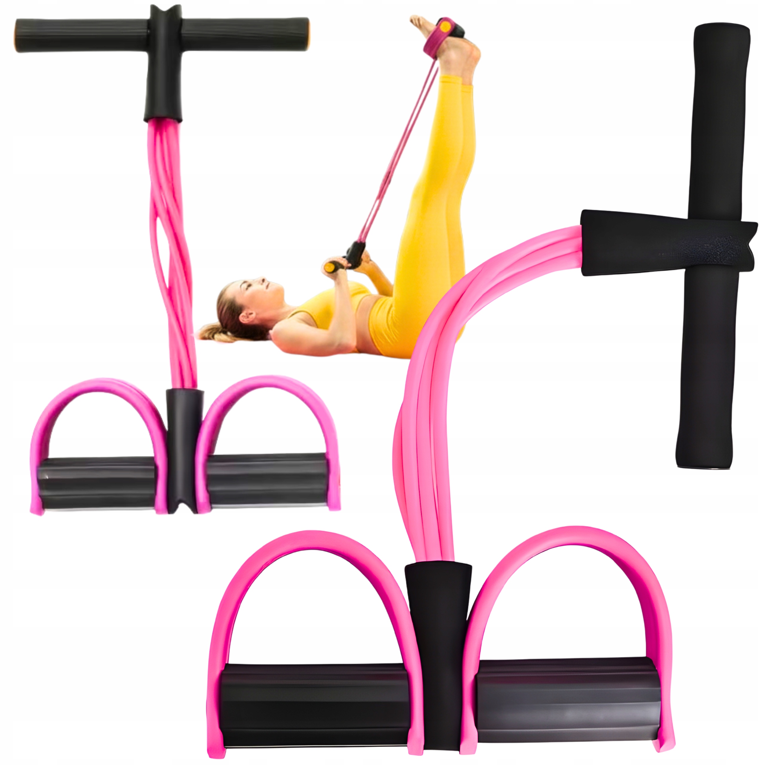 Ekspander Guma Do Ćwiczeń Brzucha Rozciągania Taśma Oporowa Zestaw Fitness