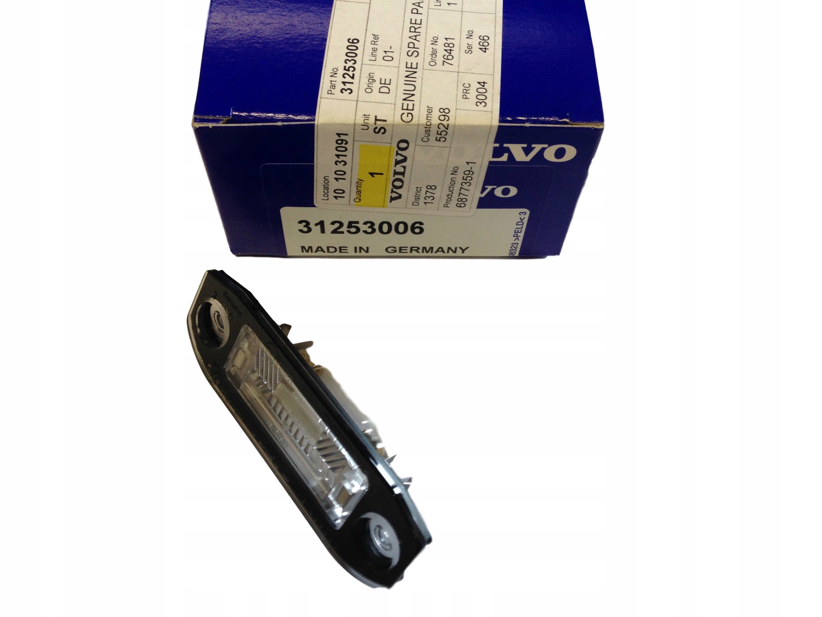 

Volvo S40 V50 lampka podsw tablicy rejestrac Oe 31