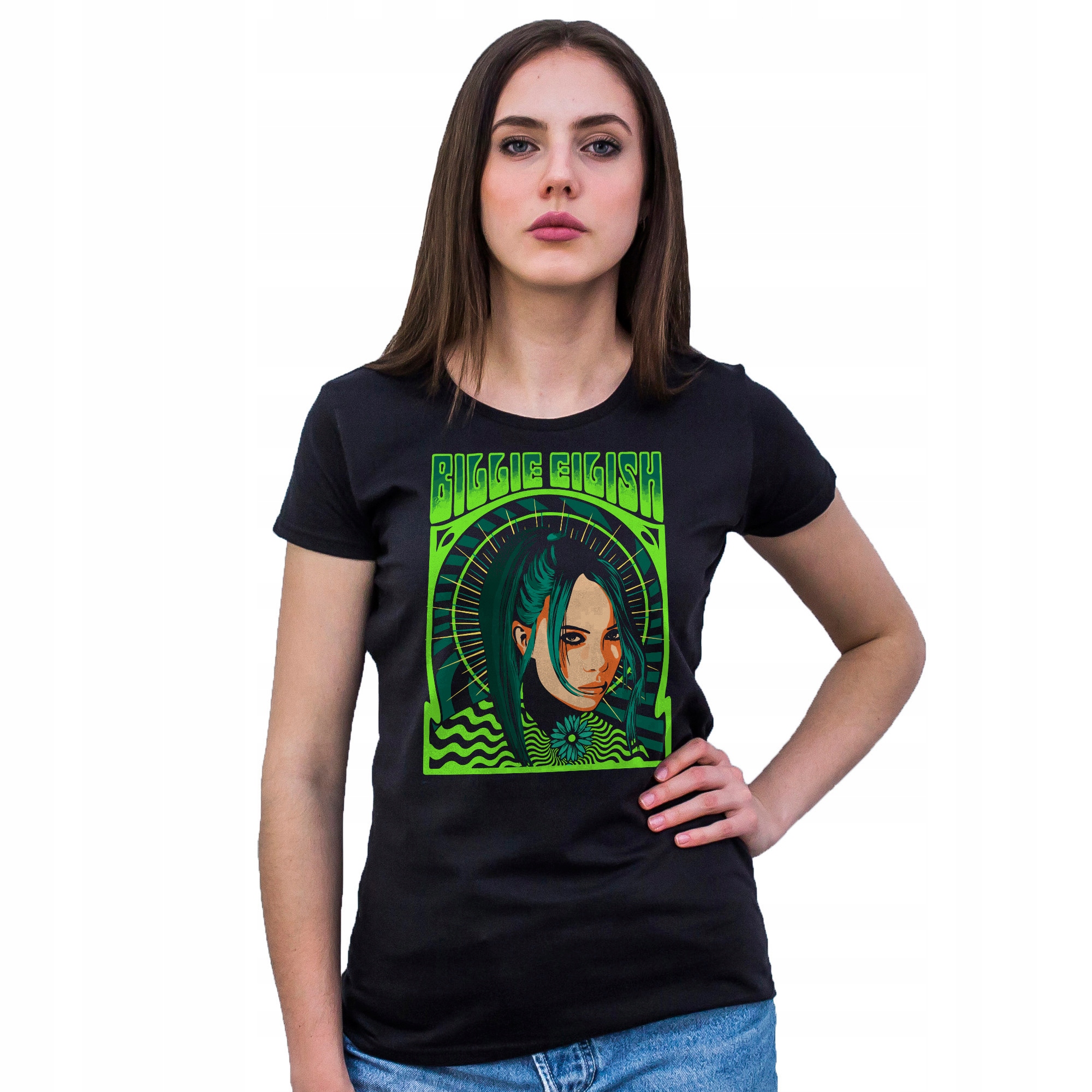 

Damska Koszulka Billie Eilish Bilie Eilisz Roz XL