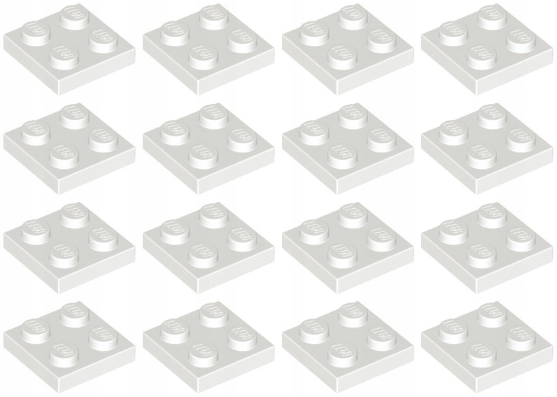 

Lego 3022 Płytka 2x2 biała Nowa (10g) 16 szt.