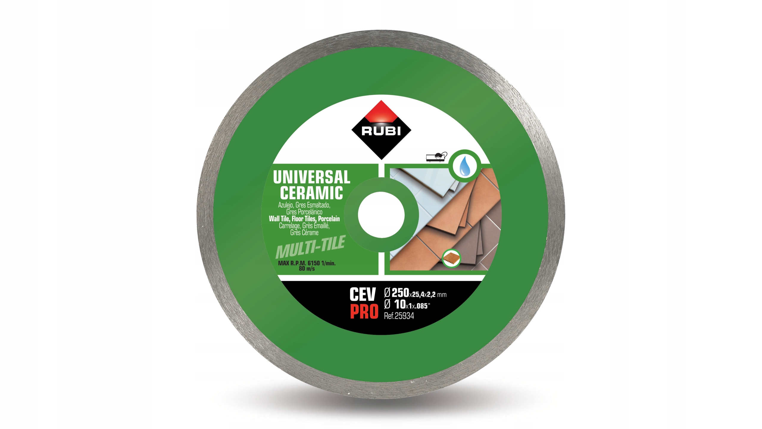 Rubi Diamantový kotouč Cev 250x25,4 25934