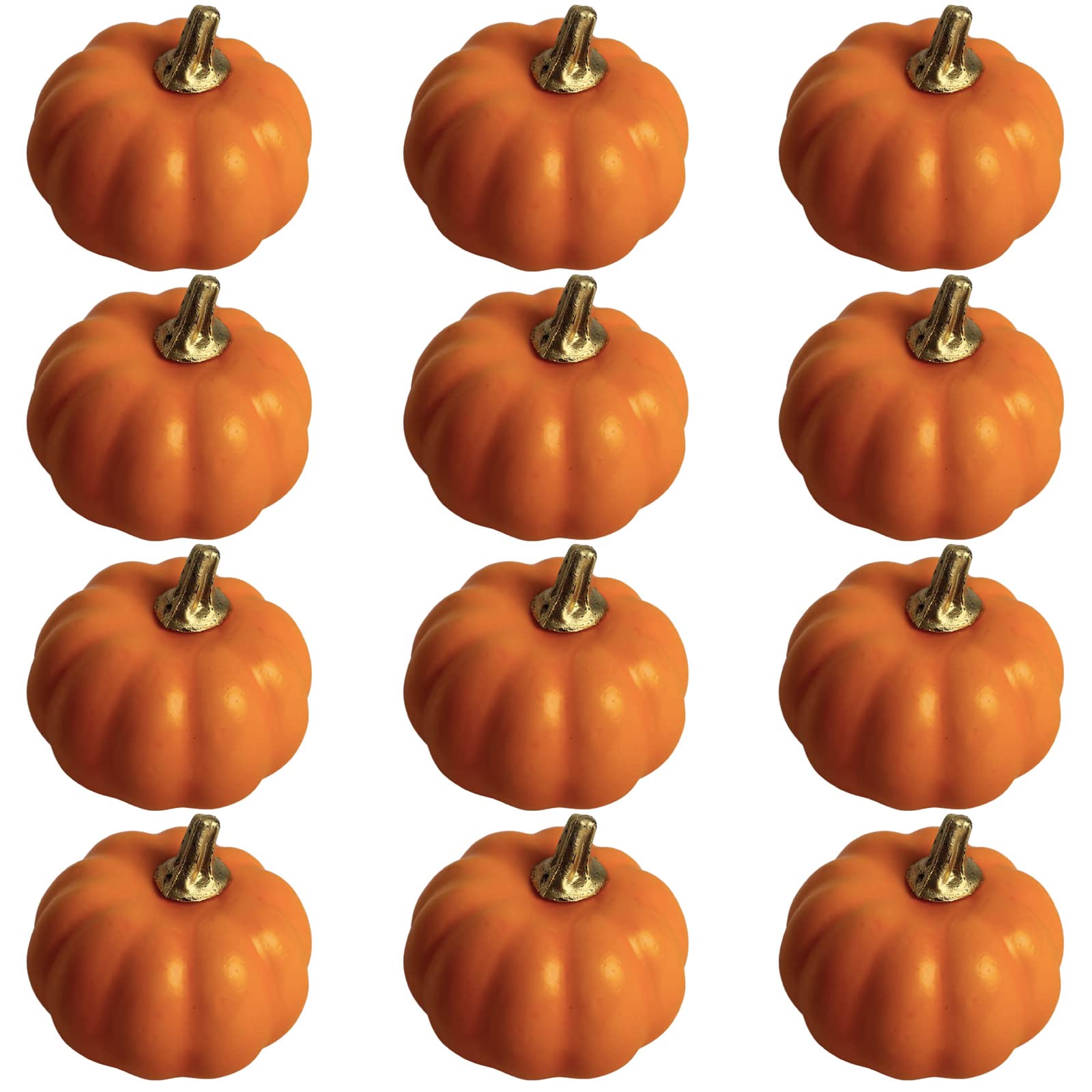 Dekorativní Dýně 12 Ks Oranžové Pěnové Halloween Podzim