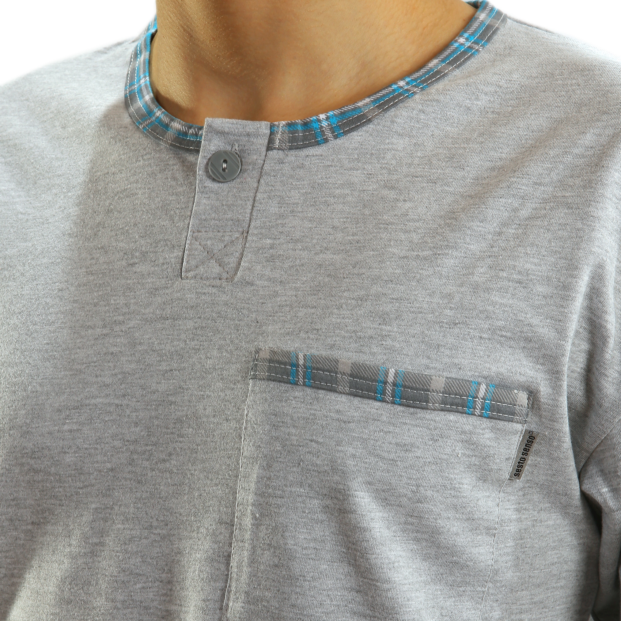 SESTO SENSO DŁUGA BAWEŁNIANA PIŻAMA MEN JASIEK M Model JASIEK