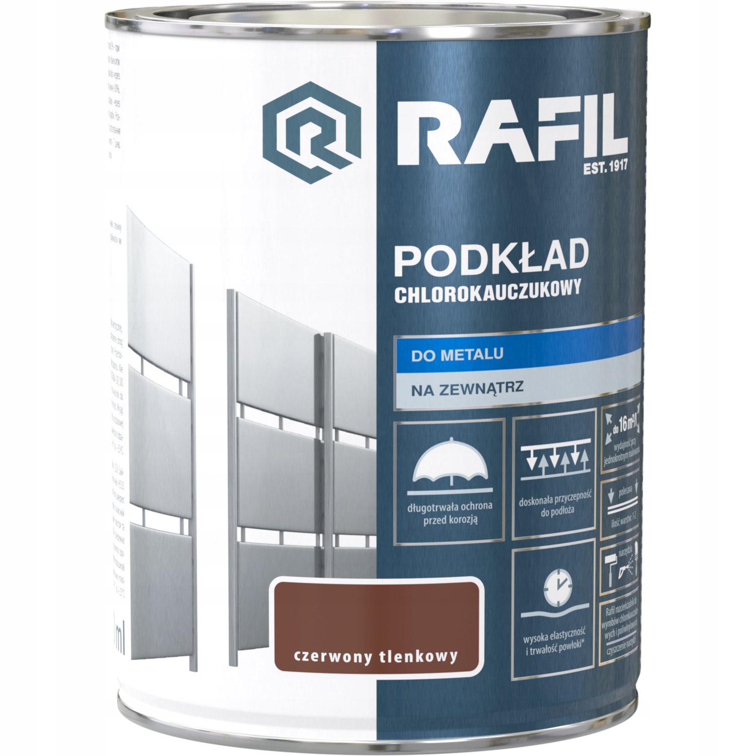 

Podkład chlorokauczukowy Rafil Czerwony Tlenk 0,9L