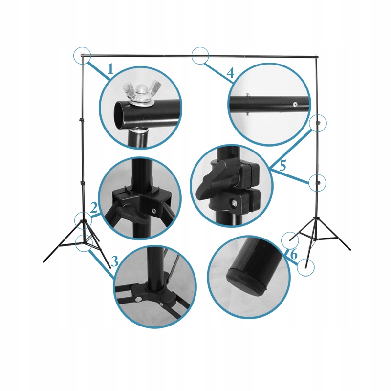 ZESTAW DO TEŁ TŁA 2803 STATYWY 230 cm POPRZECZKA Model PDT170+2x803A16G