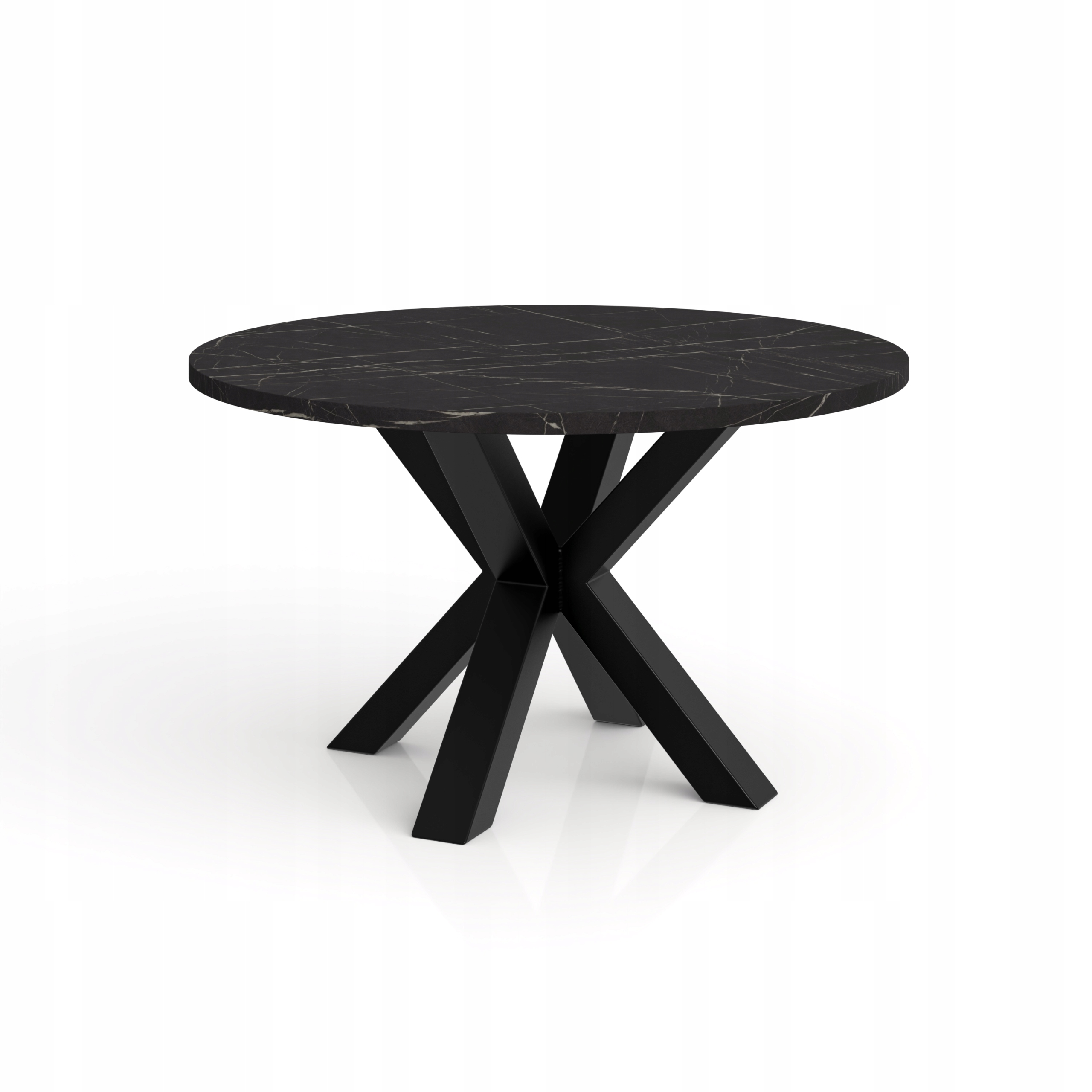 Kulatý mramorový stolek, konferenční stolek kulatý, kovový stolek černý