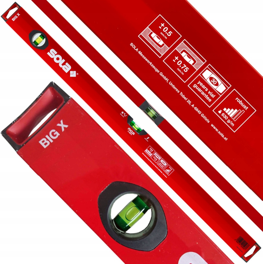 

Poziomica Big X 60cm 2x libella Sola 01370801