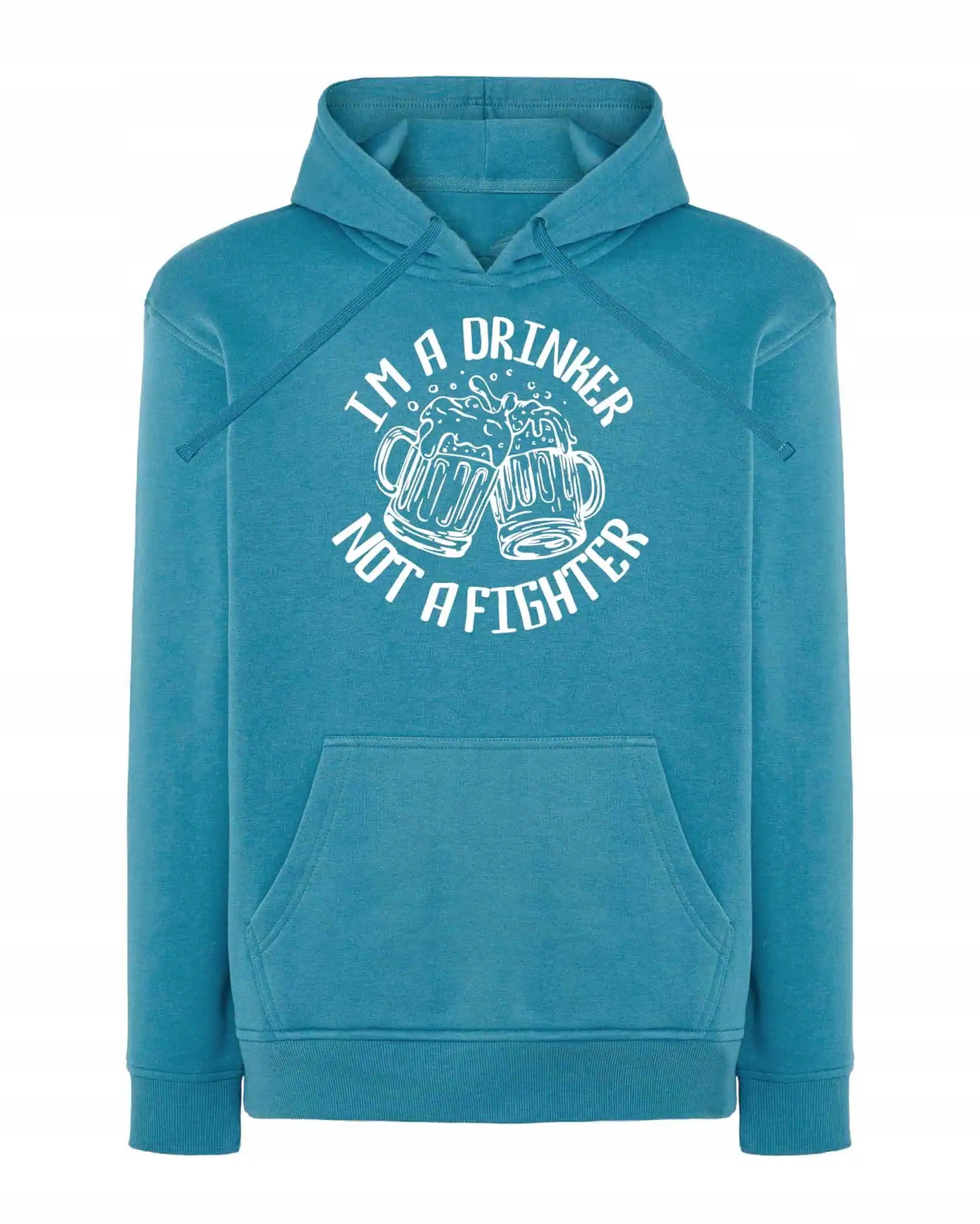 Mikina s kapucí Párty Pivo Chill Legrační Světle modrá L