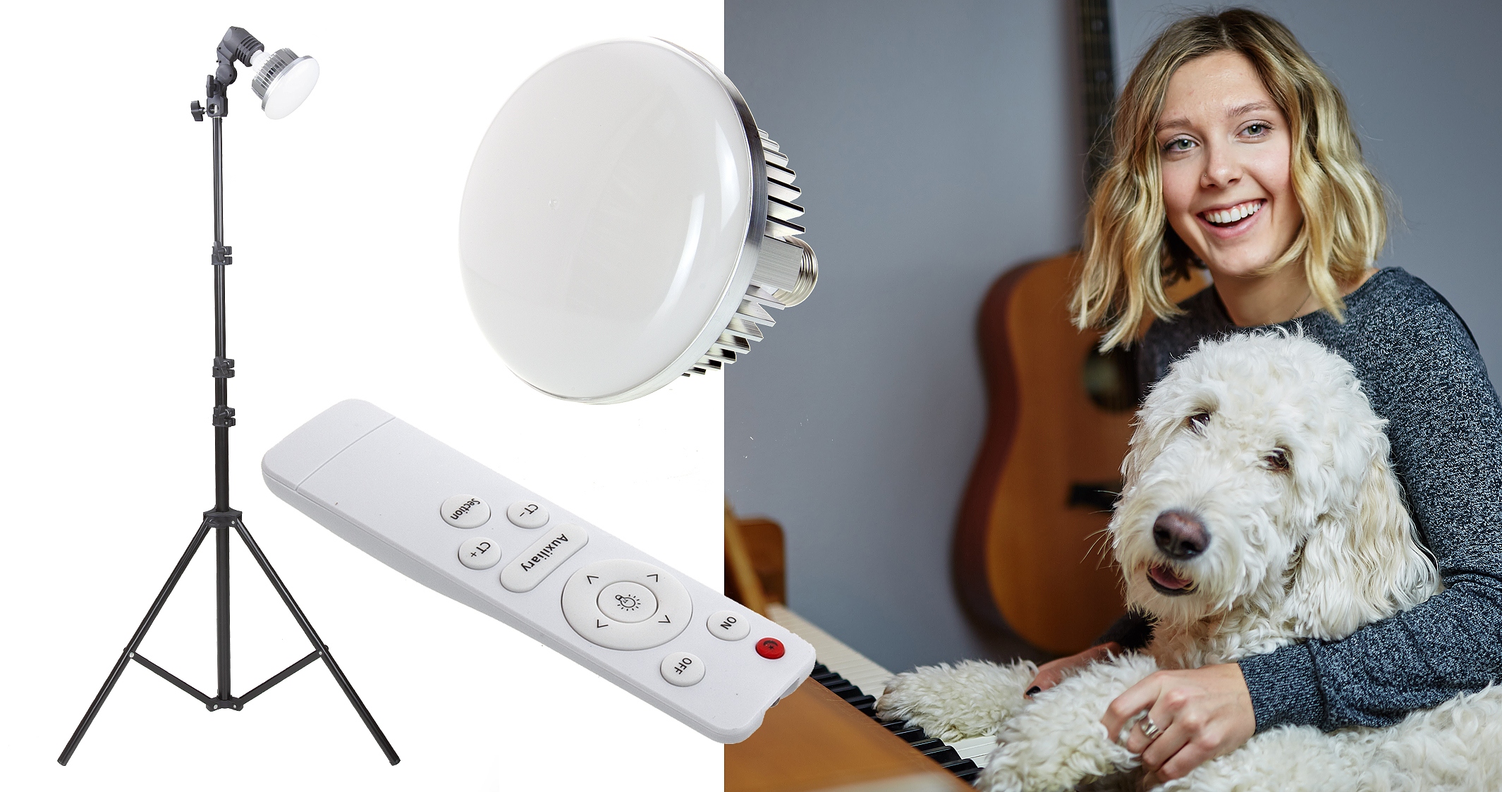 Zestaw oświetleniowy z PILOT PARASOLKA ŻARÓWKA LED Marka CineGEN