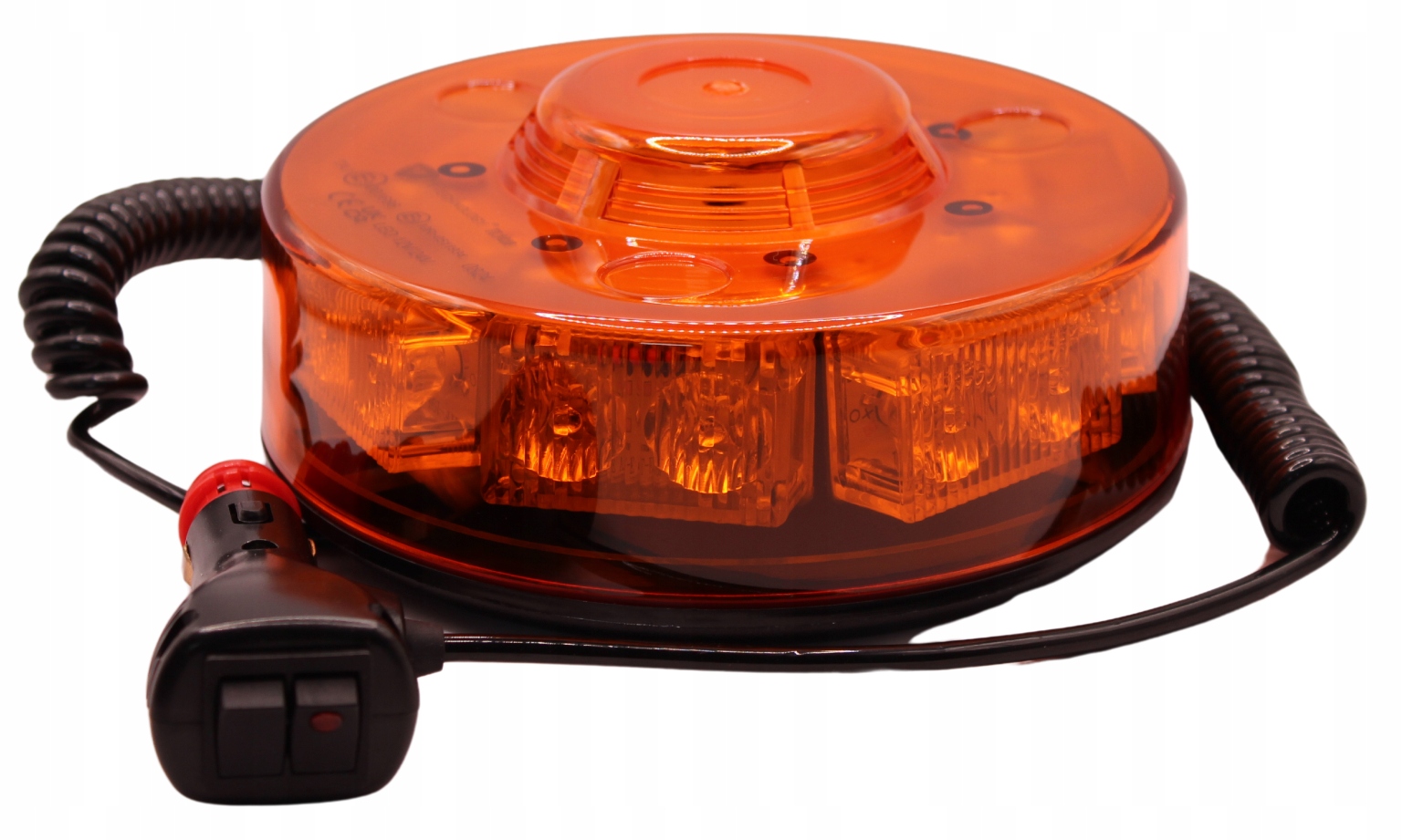 Malá kulatá výstražná lampa Epistar Led 10 funkcí na magnet TT.1418