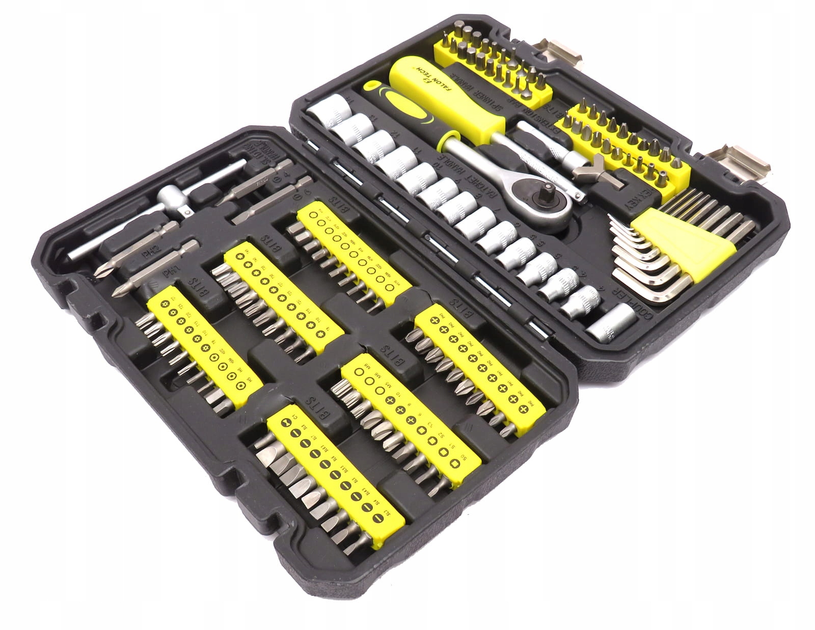 ZESTAW BITÓW BITY NASADKI GRZECHOTKA TORX 130SZT Marka Falon-Tech