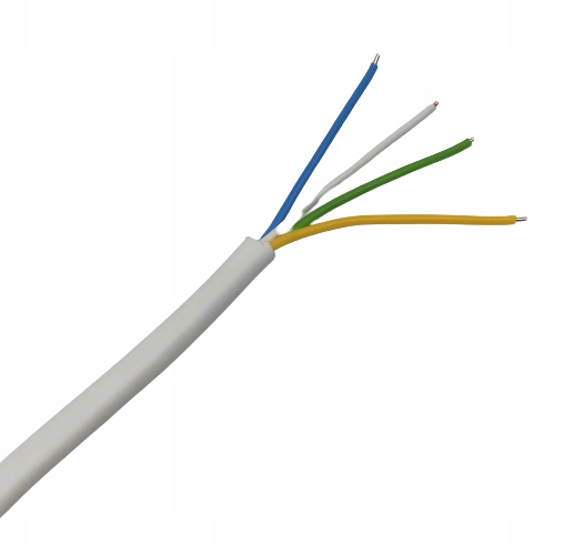 

Przewód kabel Ytdy 4x0,5mm2 drut biały 1m
