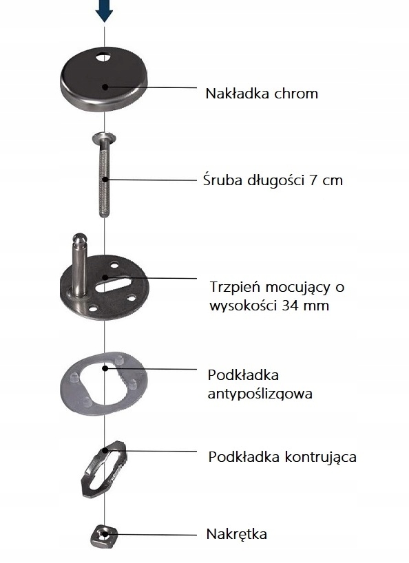 AUSTRIACKA DESKA SLIM DO ROCA NEXO ANTYBAKTERYJNA Długość 425 cm
