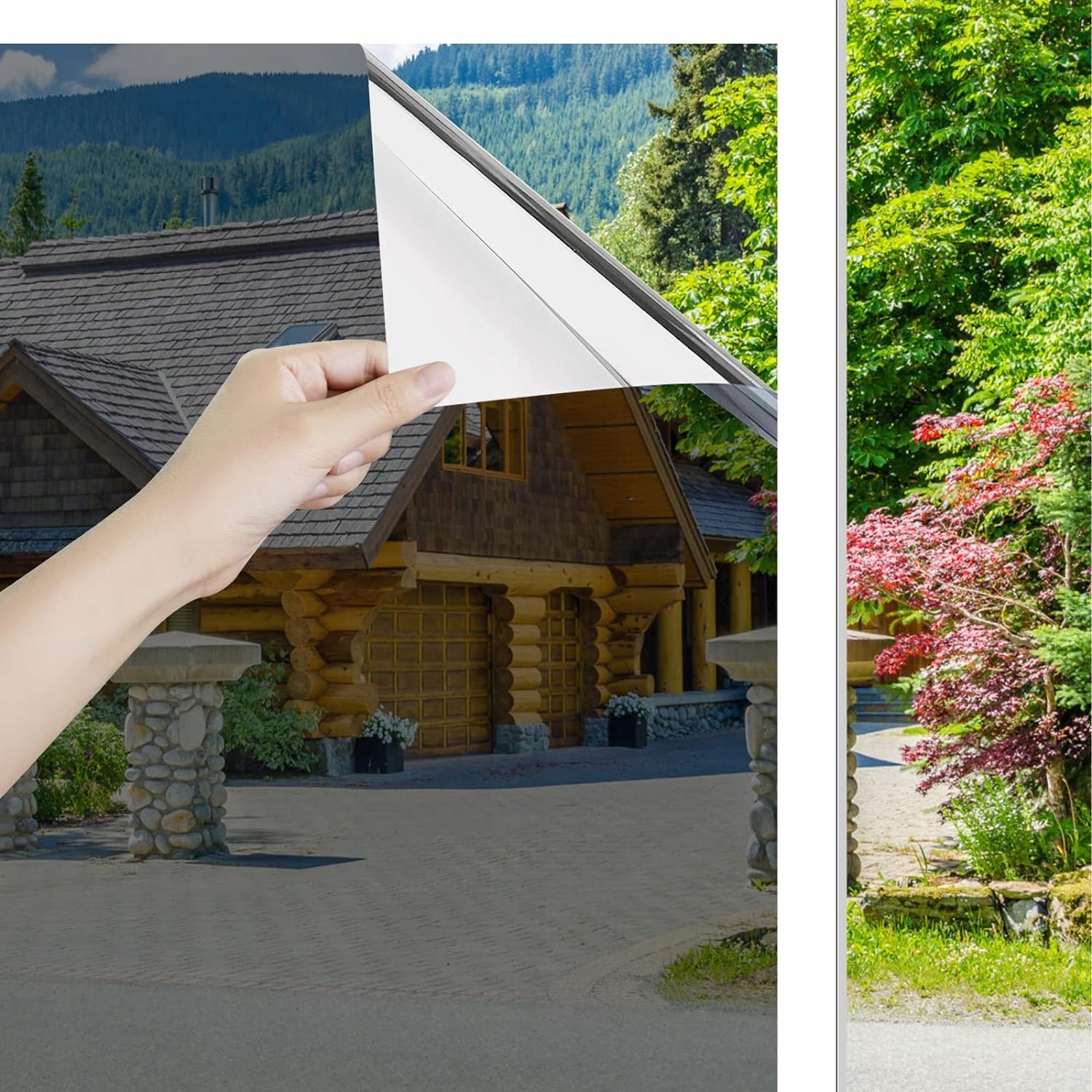 FOLIA PRZECIWSŁONECZNA OKIENNA WEWNĘTRZNA NA SZYBĘ OKNA LUSTRO 200*90CM Długość 200 cm