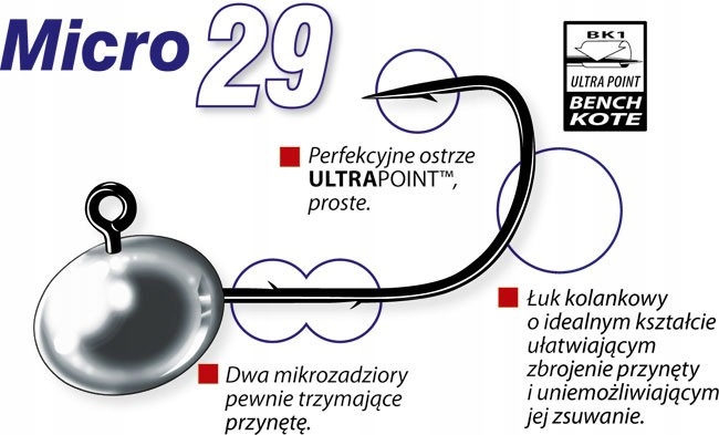 Główka Jigowa Mustad Micro 1 2,5G