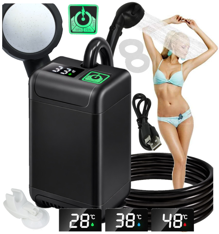 Přenosný Turistický Kempingový Automobilový Sprchový Kout Na Akumulátor 7800 mAh