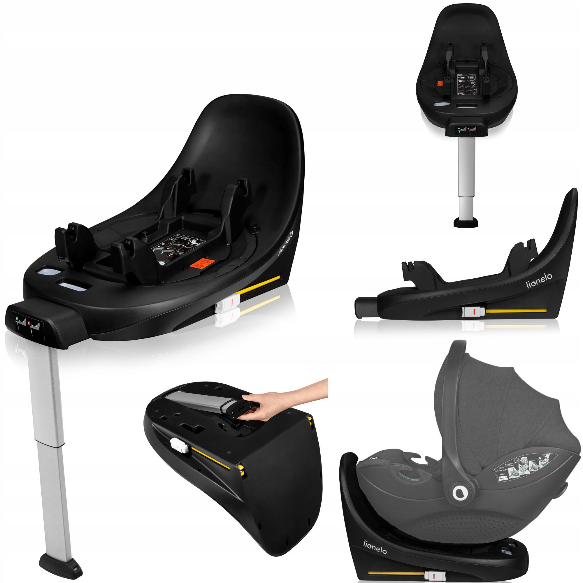 Baza isofix Lionelo Lo-moxie i-Size Base Black
