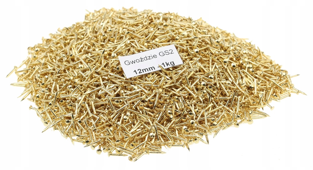 Čalounické hřebíky 12 mm mosazné 1 kg