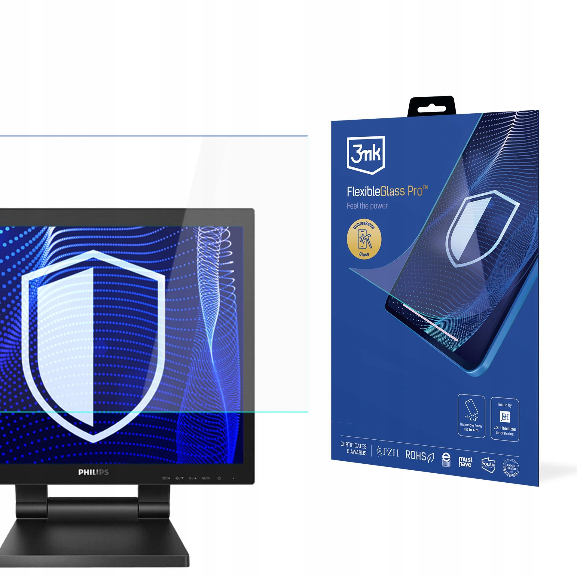 Sklo na displej pro Philips 172B9TL 3mk FlexibleGlass Pro