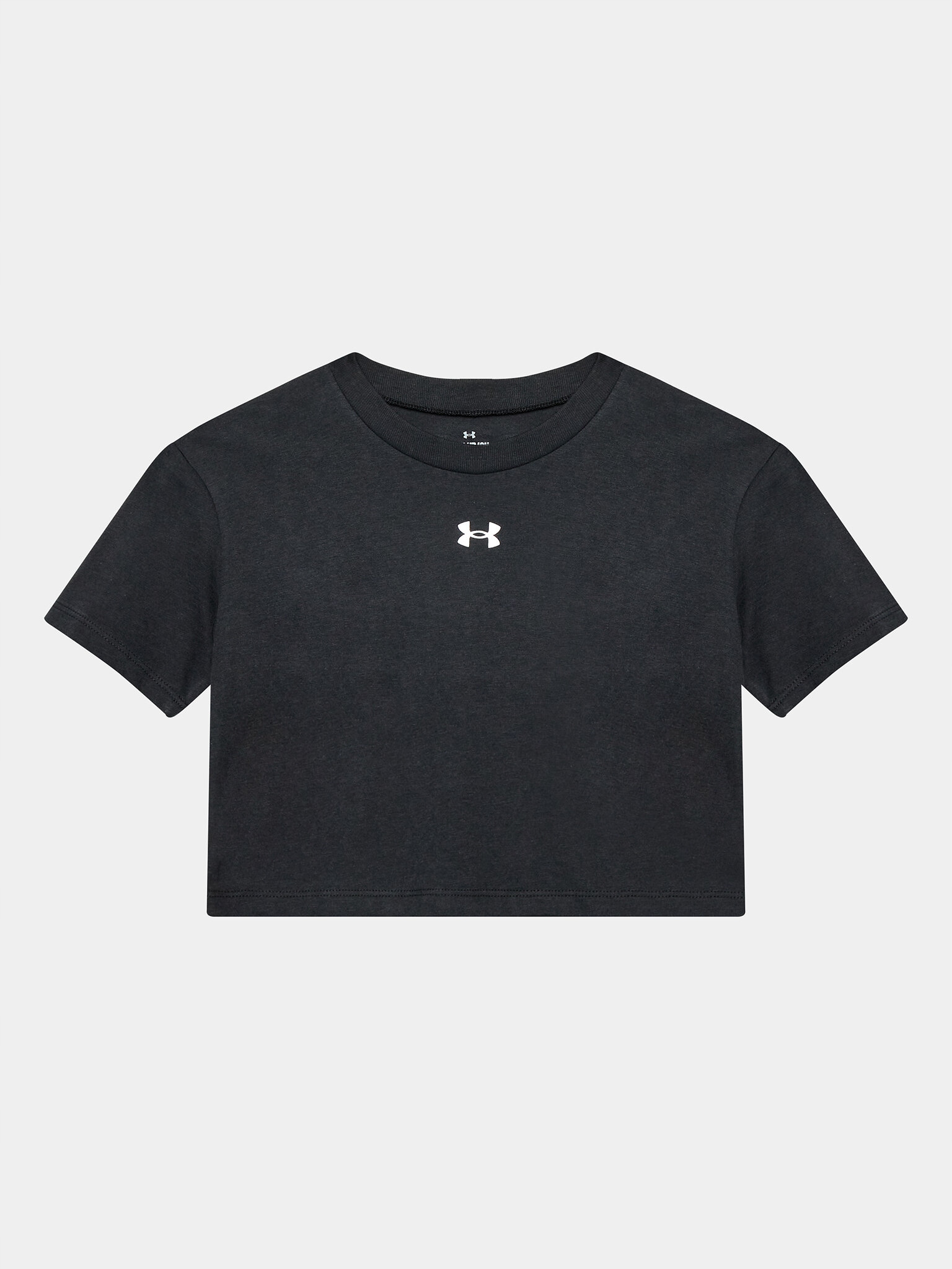 Under Armour T-Shirt Ua Crop Sportstyle Logo Ss 1380878 Czarny Loose Fit