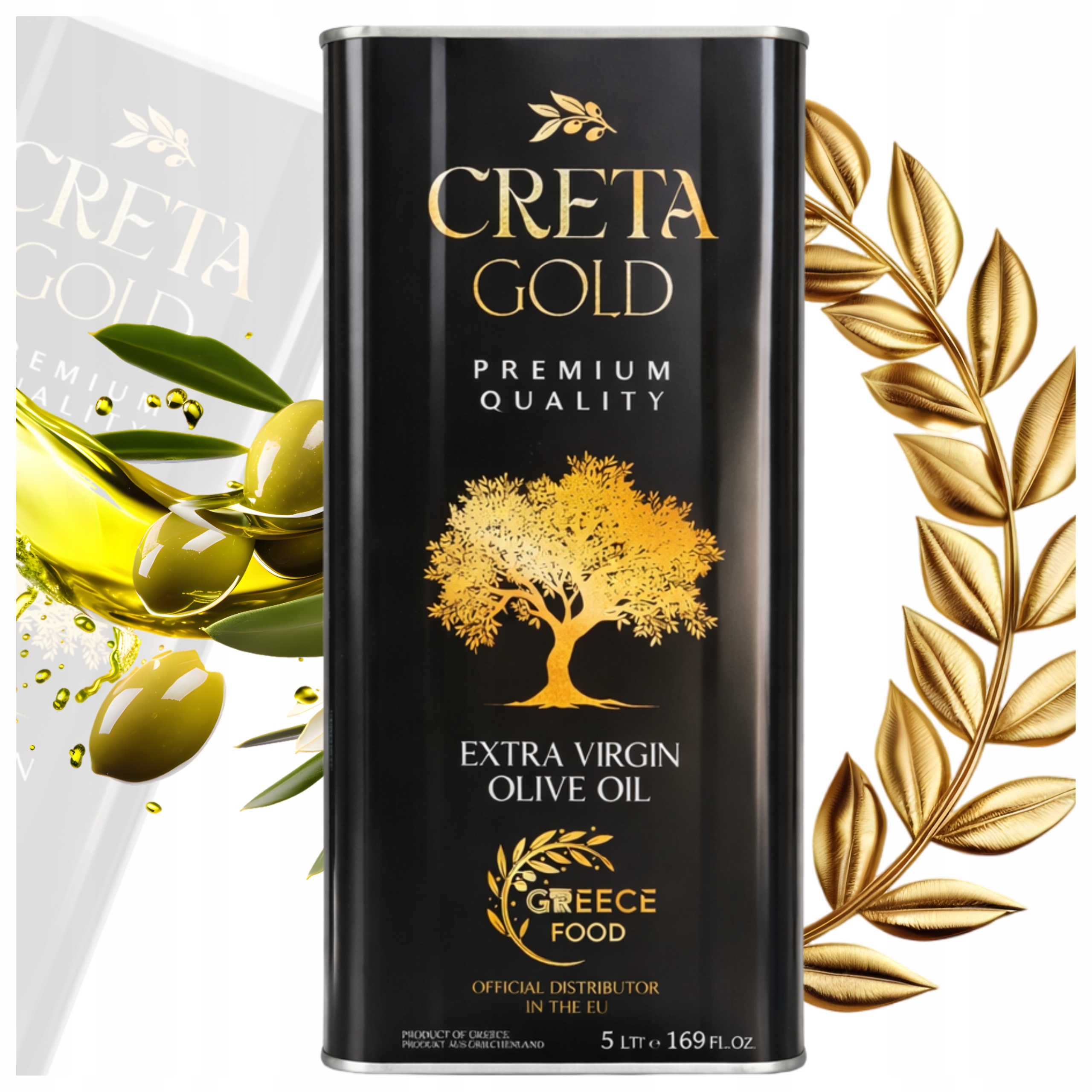 Oliwa Z Oliwek Extra Virgin 5L Grecka Creta Gold Premium Tłoczona Na Zimno