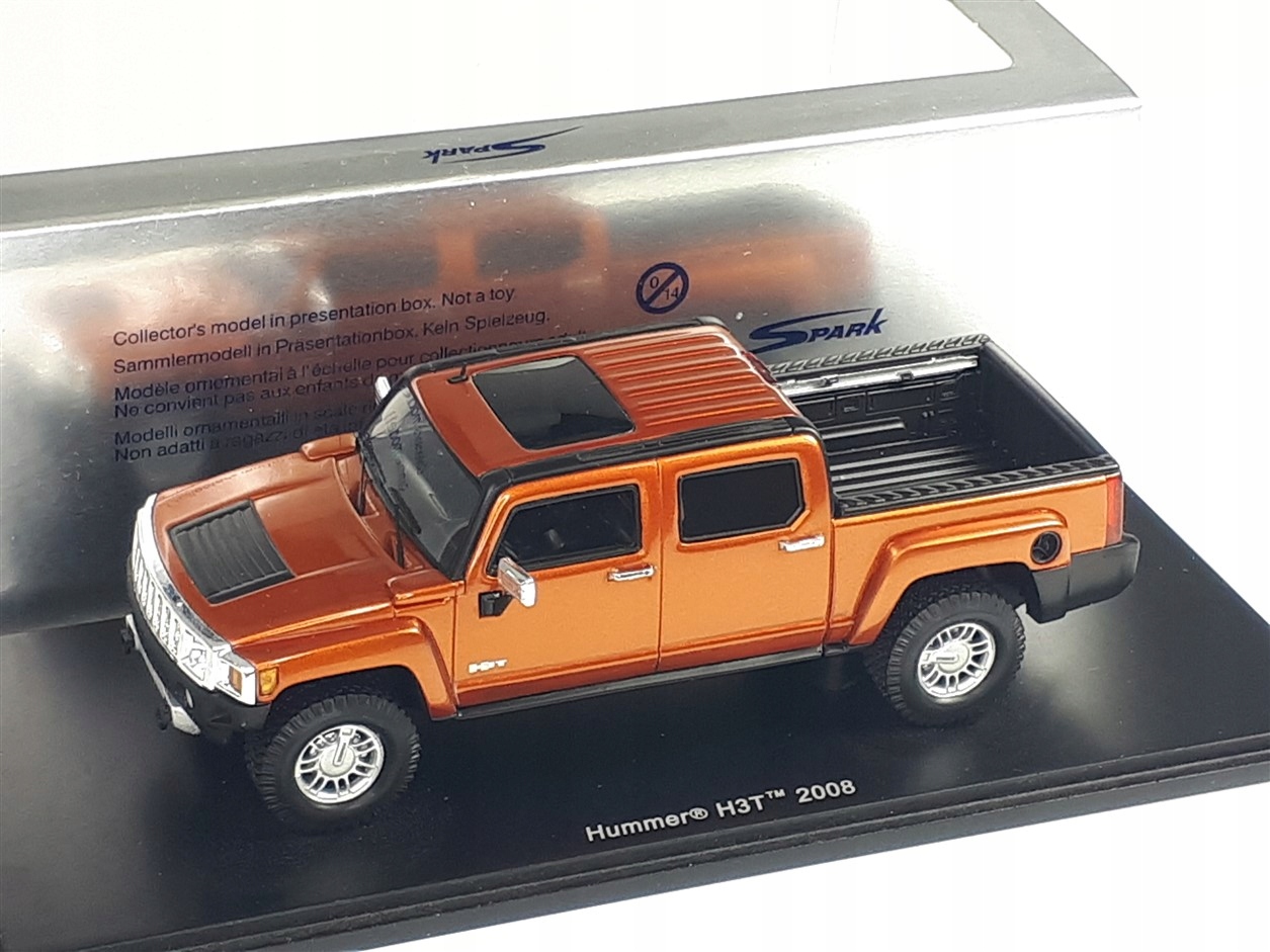 Spark Hummer H3T 2008 Desert Orange metalíza 1:43