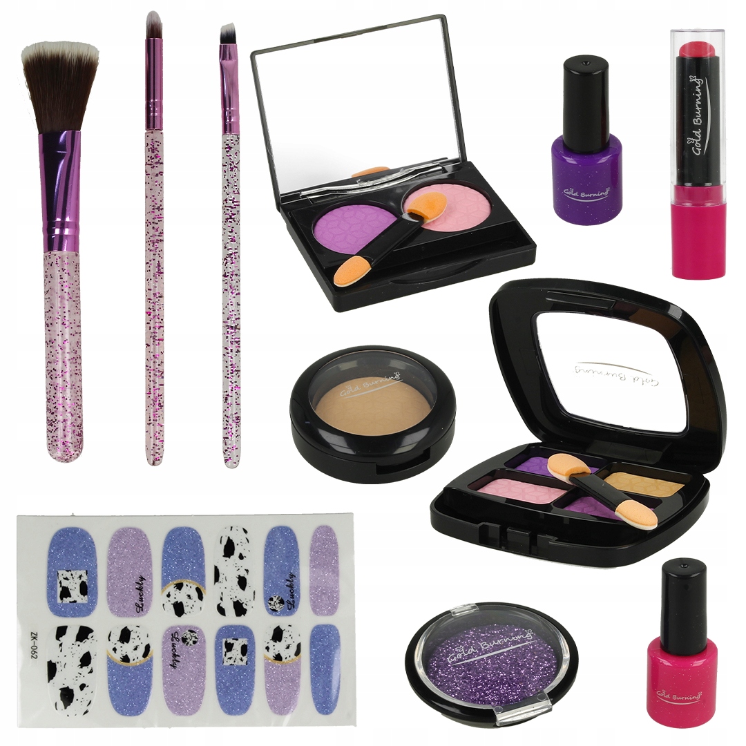 ZESTAW DO MAKIJAŻU UDAWANE KOSMETYKI DLA DZIECI BEZZAPACHOWE MAKIJAŻ DZIECI Materiał pianka plastik inny