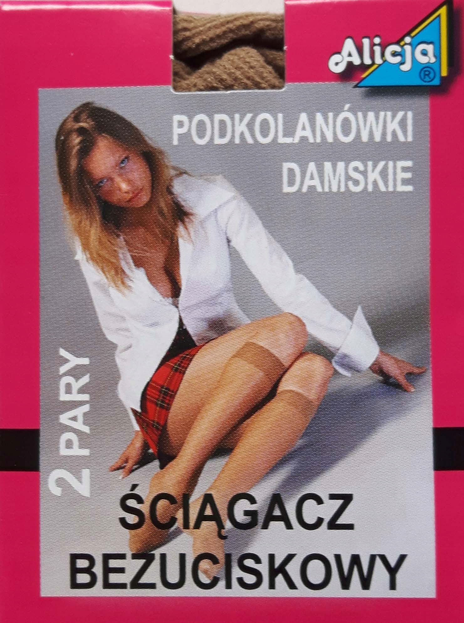 

Alicja podkolanówki damskie beż 2 pary