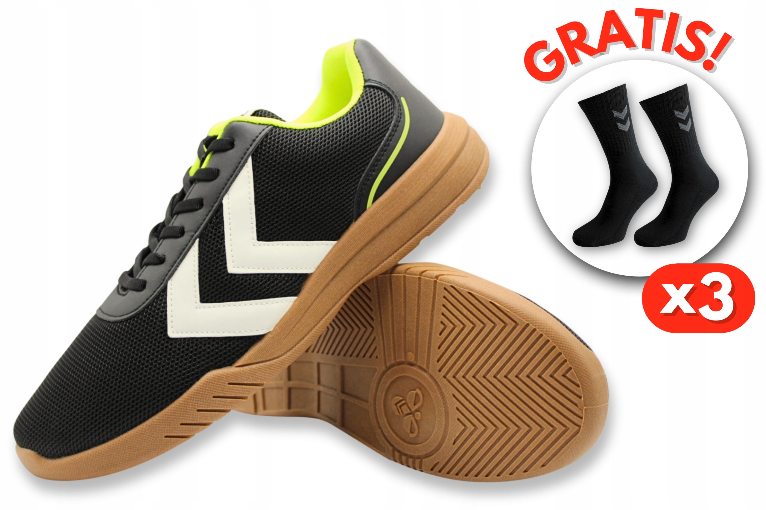 Buty halówki Hummel R.40 3-pak skarpet trampki, do szkoły, na Wf