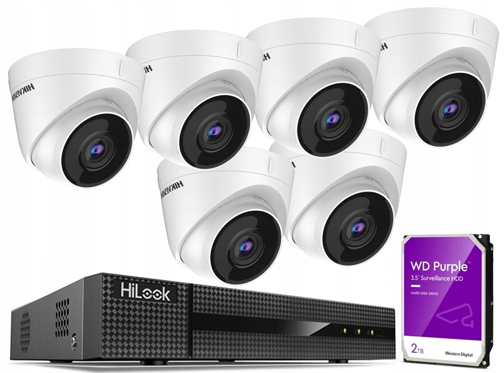 Hikvision Vonkajšie Monitorovanie 6 Ip kamier 4Mp PoE