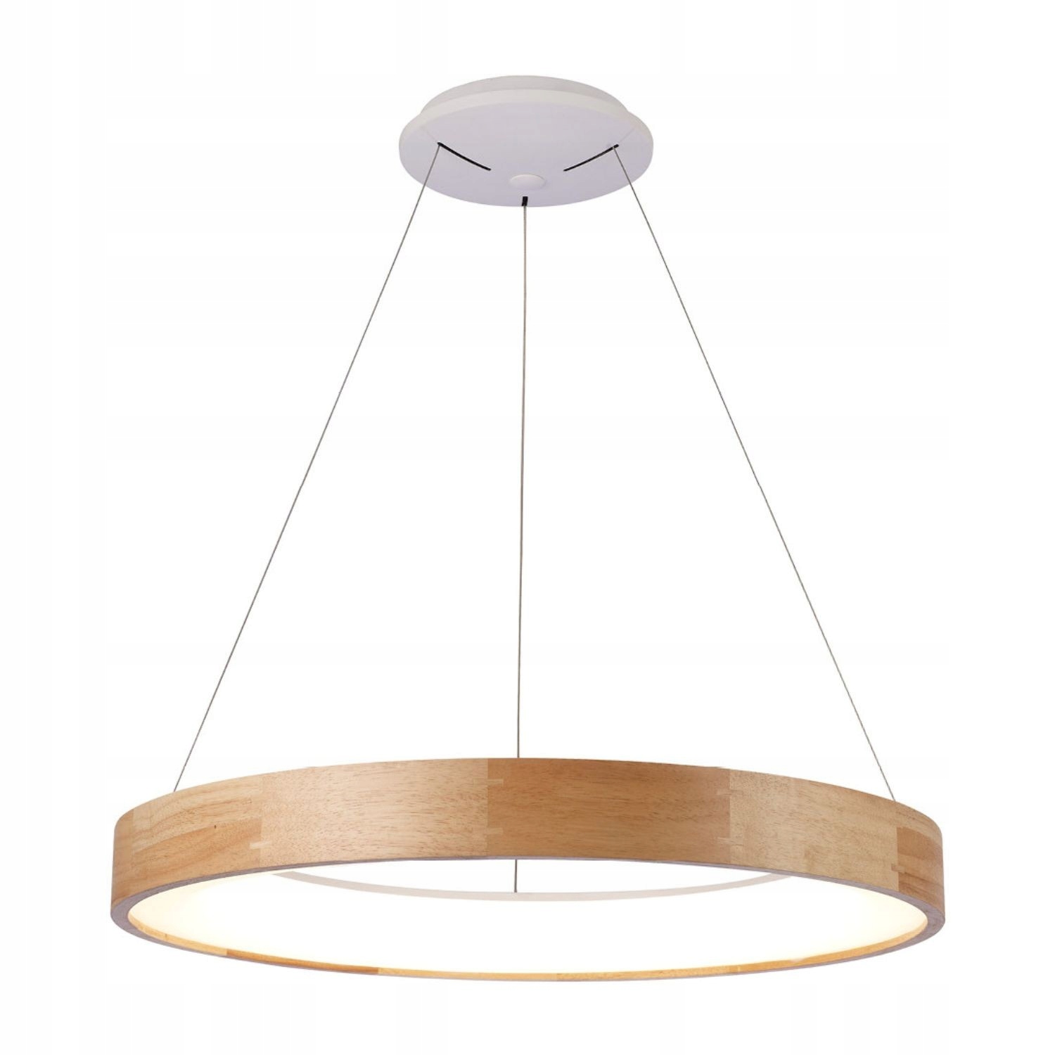 Klasická lampa so širokým dreveným rámom do obývačky Silvam Led