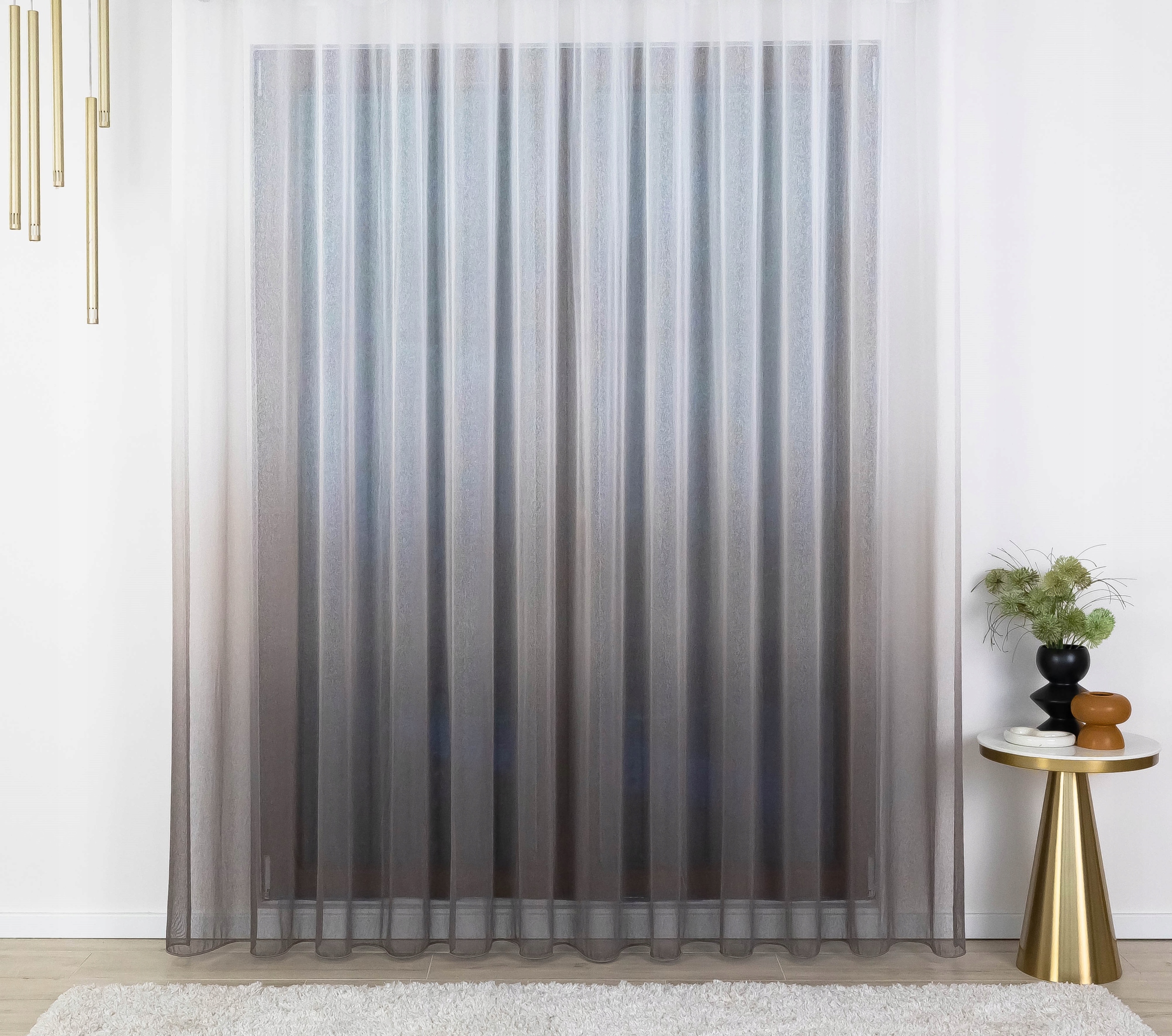 Hotová Záclona Ombre S Páskou, Záclona S Efektem Ombre 350X220