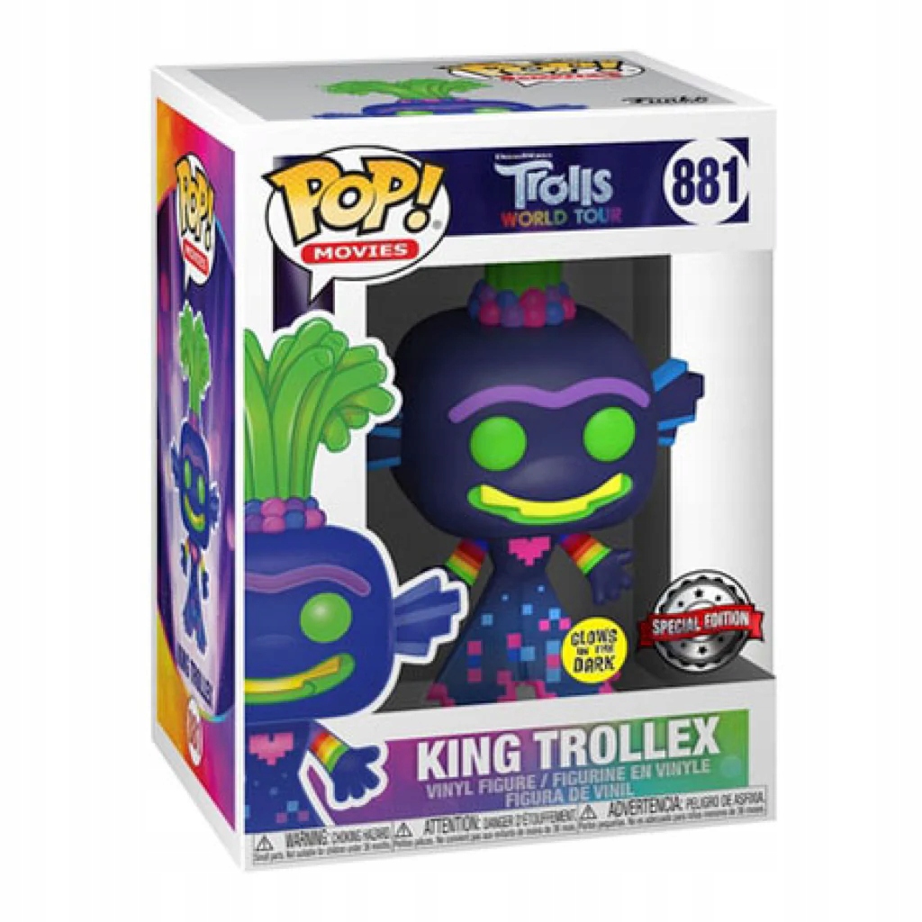 Figurka Funko Pop Trolls 881 King Trollex glow Special Edition