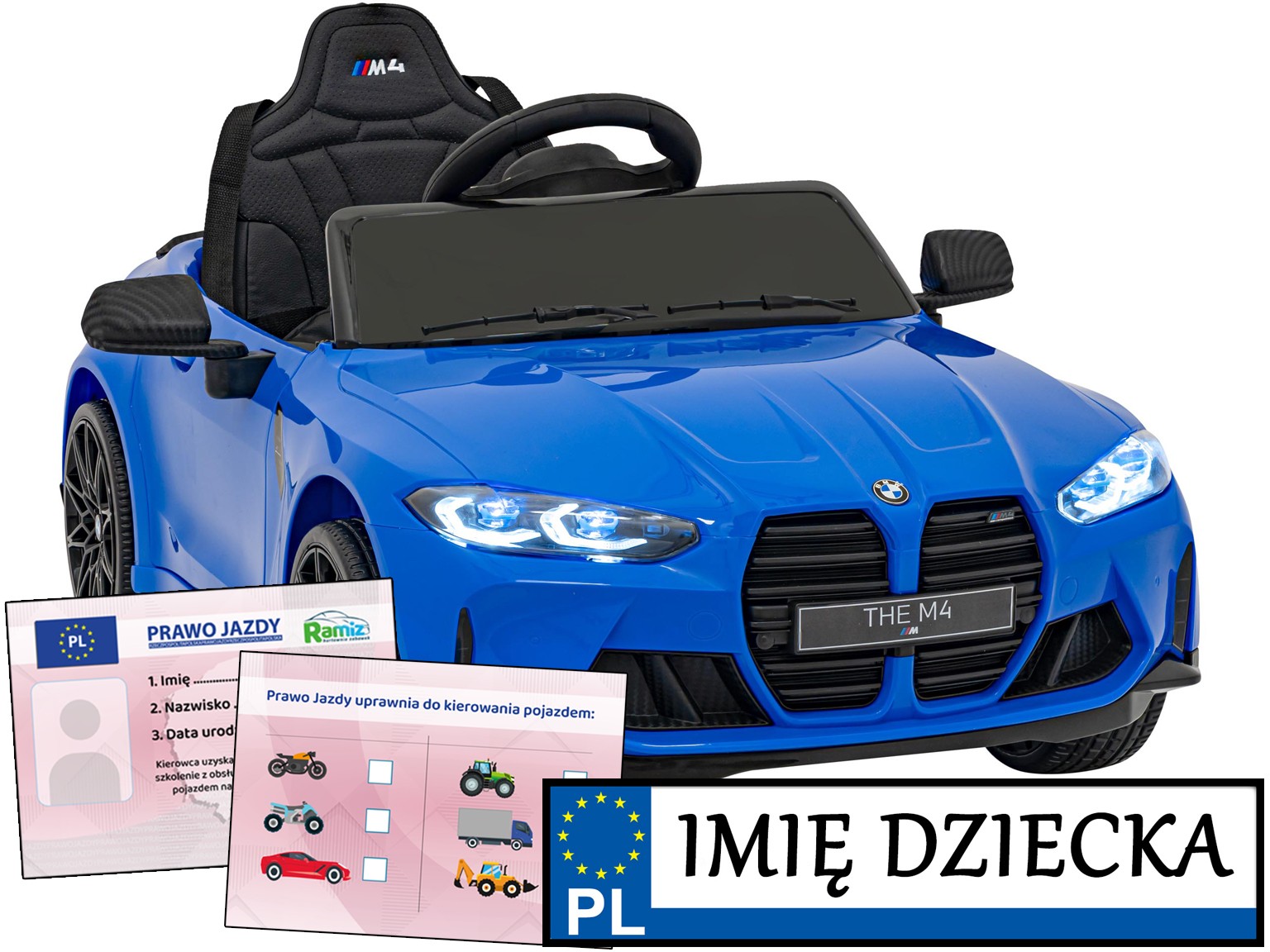 Samochód Dla Dzieci na akumulator Bmw M4 autko elektryczne Tablica pilot